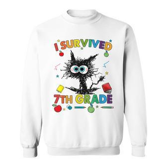 Funny Last Day Of Seventh 7Th Grade I Survived 7Th Grade Sweatshirt | Mazezy
