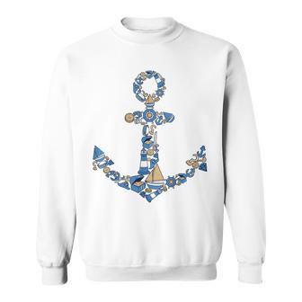Funny Sailors Anchor - Boat Lighthouse Ship Wheel Sweatshirt | Mazezy