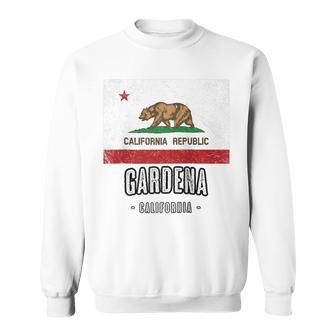 Gardena California Cali City Souvenir Ca Flag Top Sweatshirt | Mazezy