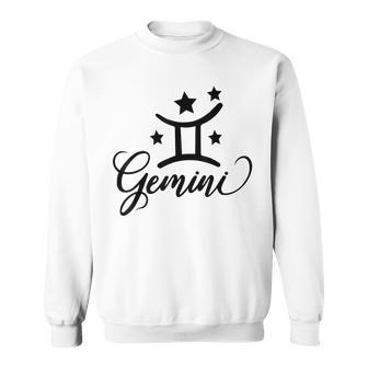 Gemini Born In May June Birthday Funny Gift Gemini Zodiac Sweatshirt | Mazezy AU
