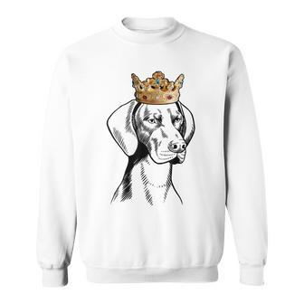 German Shorthaired Pointer Dog Wearing Crown Sweatshirt | Mazezy