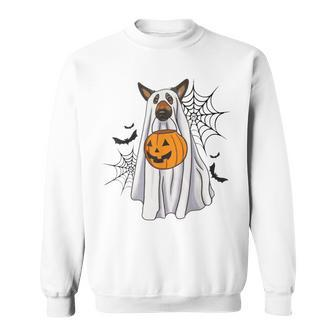 German Shepherd Ghost Halloween Pumpkin For Dog Lover Sweatshirt - Seseable