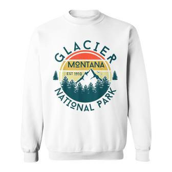 Glacier National Park Montana Hiking Nature Outdoors Sweatshirt - Seseable