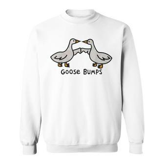 Goose Embroidered Goose Bumps Silly Goose Sweatshirt - Seseable