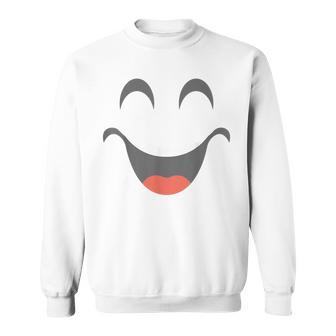 Halloween Smiling Emoticon Face Group Costume Sweatshirt | Mazezy