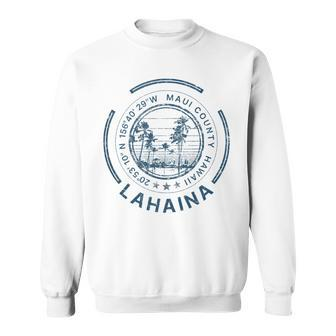 Hawaii Lahaina Maui Retro Hawaiian Sweatshirt - Seseable