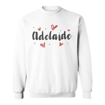 I Heart Adelaide Australia Cute Love Hearts Sweatshirt | Mazezy
