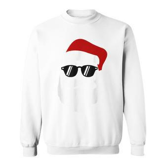 Hipster Santa Claus With Sunglasses For Christmas Sweatshirt - Seseable