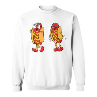 Hot Dog Griddy Dance Hotdog 4Th Of July Boys Kids Toddler Sweatshirt | Mazezy