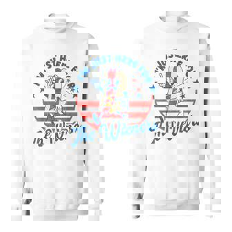 Hot Dog Im Just Here For The Wieners 4Th Of July Funny Sweatshirt | Mazezy