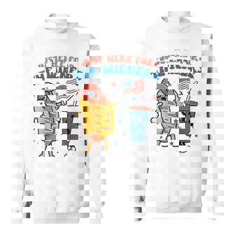Hot Dog Im Just Here For The Wieners Funny 4Th Of July Sweatshirt | Mazezy
