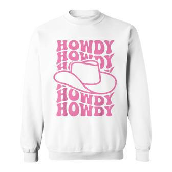 Howdy Western Rodeo Country Southern Cowgirl Vintage Groovy Sweatshirt