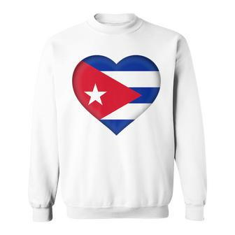 I Love Cuba | Cuban Flag Heart Outfit Cuba Funny Gifts Sweatshirt | Mazezy