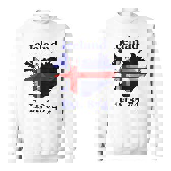 Iceland Flag Est 874 - Nordic Viking Pride Sweatshirt | Mazezy