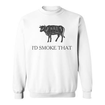 Id Smoke That Barbecue Grilling Bbq Smoker Sweatshirt | Mazezy