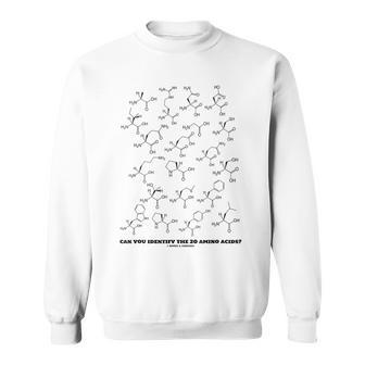 Can You Identify The 20 Amino Acids Chemistry Biochemistry Sweatshirt | Mazezy