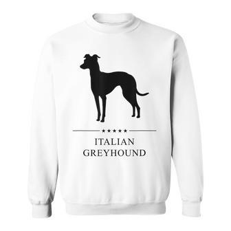 Italian Greyhound Black Silhouette Sweatshirt | Mazezy