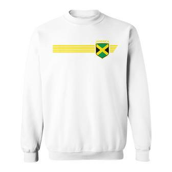 Jamaica Flag Jamaican Vintage Athletic Throwback Souvenir Sweatshirt - Seseable