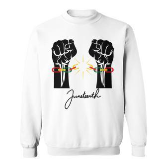 Junenth Breaking Chains Black Freedom 1865 - African Sweatshirt - Seseable
