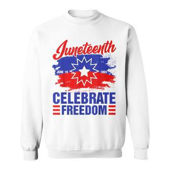 Junenth Celebrate Freedom Red White Blue Free Black Slave Sweatshirt | Mazezy