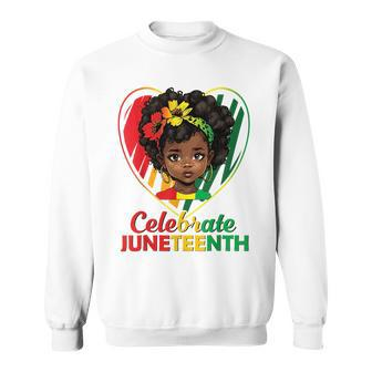 Junenth Celebrate Girls Kids African American Black 1865 Sweatshirt | Mazezy