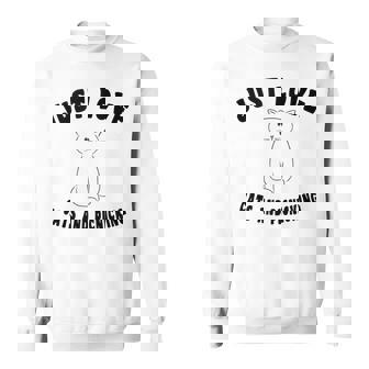 Just Love Cats And Picnicking Cat-Saying Sweatshirt | Mazezy