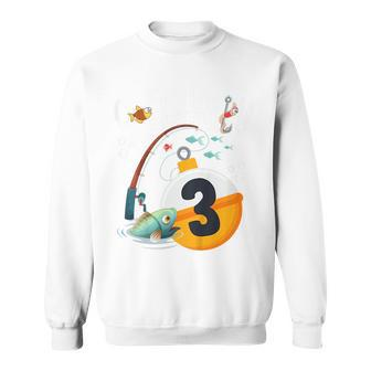 Kids 3Rd Birthday Fishing Theme For Boys And Girls O-Fishally 3 Sweatshirt - Seseable