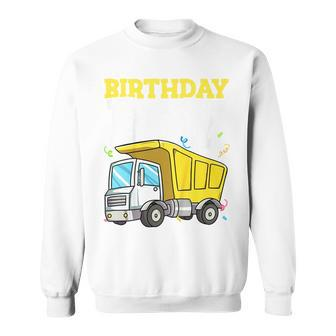 Kids Birthday Boy Toddler Construction Truck Theme Sweatshirt | Mazezy CA