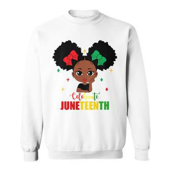 Kids Celebrate Junenth African Black Girl Toddler Girls Kids Sweatshirt | Mazezy