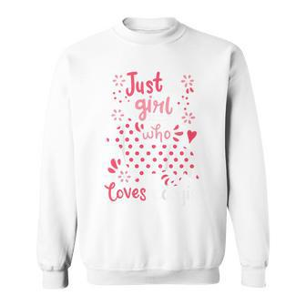 Kids Corgi Just A Girl Corgis Gift Sweatshirt | Mazezy