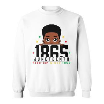 Kids Junenth Celebrating 1865 Black Boy Kids Toddlers Sweatshirt | Mazezy DE
