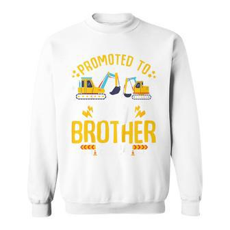 Kids Promoted To Big Brother 2024 Construction Excavator Toddlers Sweatshirt | Mazezy
