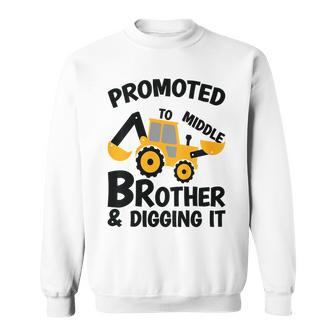 Kids Promoted To Middle Brother Baby Gender Celebration Sweatshirt | Mazezy UK
