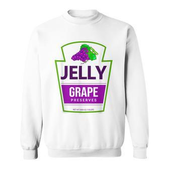Lazy Costume Grape Jelly Jar For Halloween Sweatshirt - Seseable