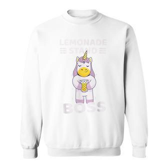 Lemonade Stand Boss Unicorn Girls Sweatshirt - Monsterry UK