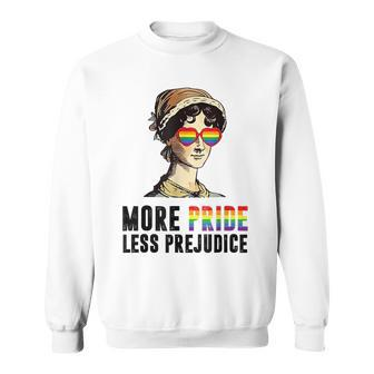 Lgbt Gay Proud Ally Pride Month More Pride Less Prejudice Pride Month Funny Designs Funny Gifts Sweatshirt | Mazezy
