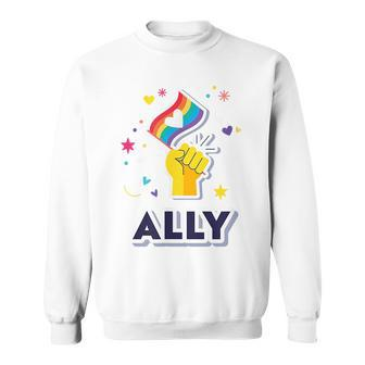 Lgbtq Ally Proud Ally Gay Pride Sweatshirt - Seseable