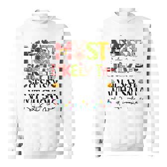 Most Likely To Get Sassy With Santa Christmas Family Xmas Sweatshirt - Thegiftio UK