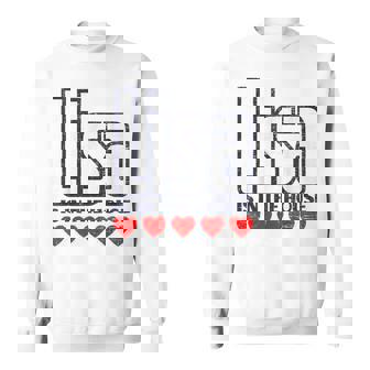 Lisa Is In The House Retro Hearts First Name Love Lisa Sweatshirt | Mazezy