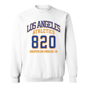 Los Angeles Athletics 820 Area Code Los Angeles California Sweatshirt | Mazezy