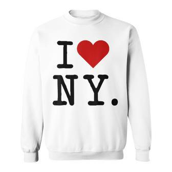 Love New York Heart Love Ny New York Love Nyc Sweatshirt - Seseable