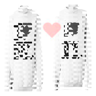 Love New York Heart Love Ny New York Love Nyc Sweatshirt - Seseable
