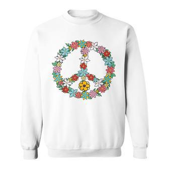 Love Peace Sign 60S 70S Dye Tie Dye Peace Hippy Sweatshirt - Thegiftio UK