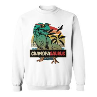 Matching Family Grandpasaurus Trex Fathers Day Grandpa Gift For Mens Sweatshirt | Mazezy