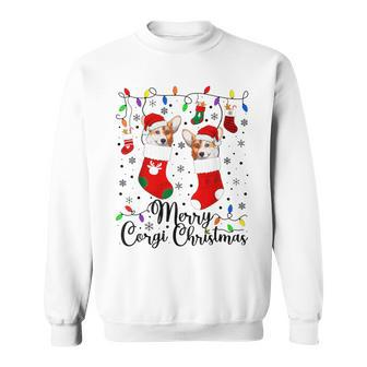 Merry Corgi Christmas Corgi Xmas Party Corgi Sweatshirt - Monsterry UK