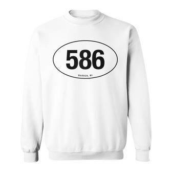 Michigan Area Code 586 Oval State Pride Sweatshirt | Mazezy DE