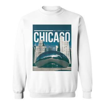 Millennium Park Chicago Illinois The Bean Aka Cloud Gate Sweatshirt | Mazezy CA