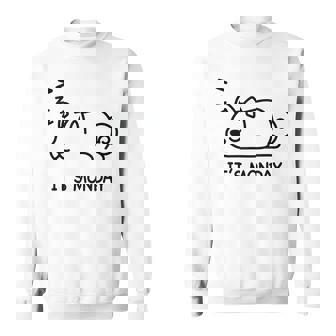 Monday Funny Sleeping Dog Corgi I Hate Monday Sweatshirt | Mazezy