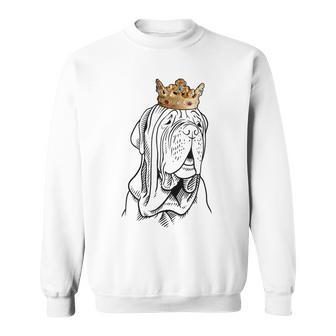 Neapolitan Mastiff Dog Wearing Crown Sweatshirt | Mazezy
