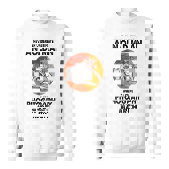 Never Underestimate A Man Loves Photography Born In March Gift For Mens Sweatshirt - Seseable